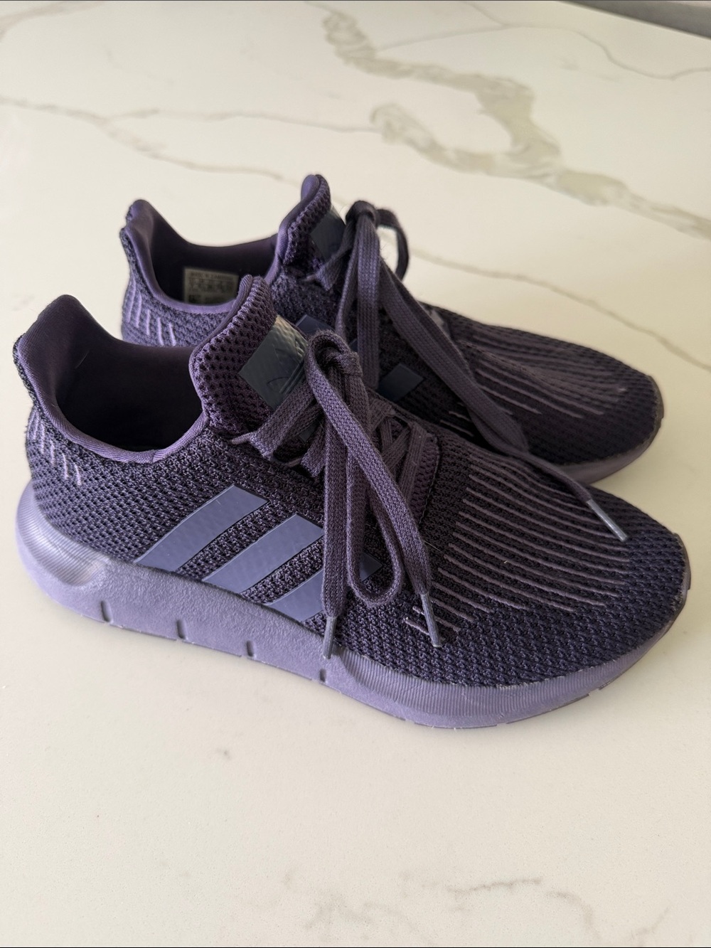 Adidas womens Purple Knit Athletic Sneakers